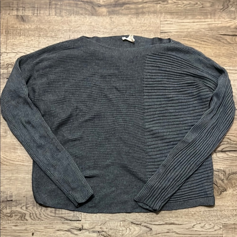 Eileen Fisher Gray Boatneck Thin Sweater